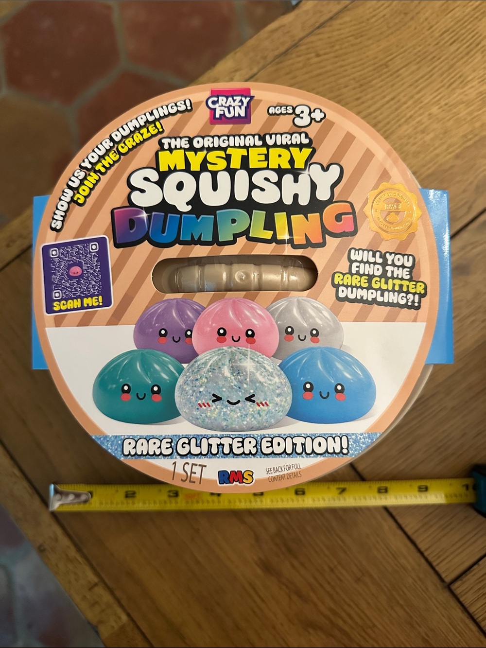 RMS RARE JUMBO 7” Mystery Squishy Dumpling-Glitter Edition! 🥟✨